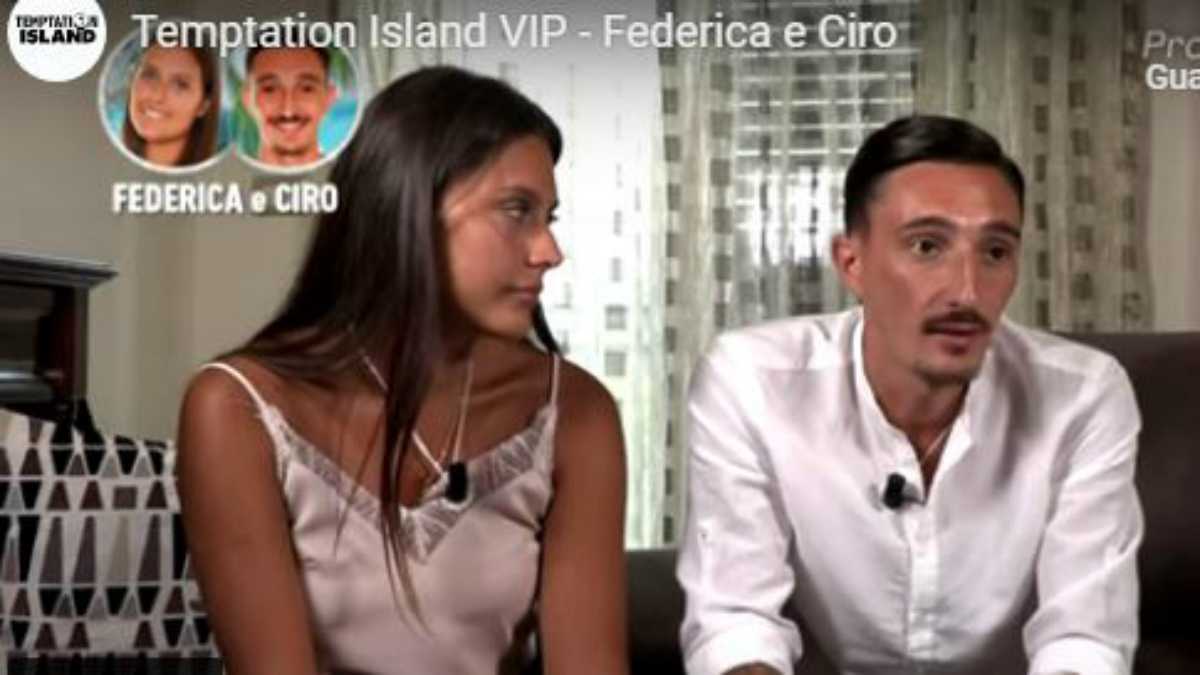 Federica e Ciro schock a Temptation Island Vip lui fa un gesto