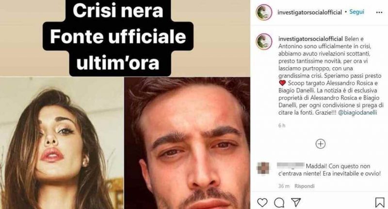 Belen Rodriguez E Antonino Spinalbese Si Sono Lasciati Crisi Nera